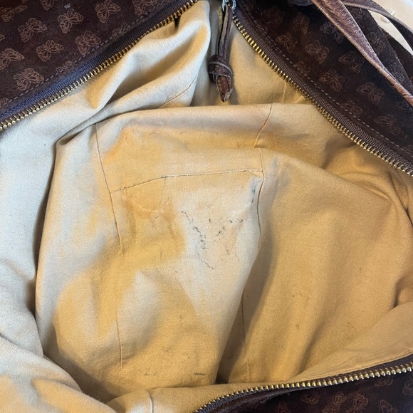 Botega Veneta suede bag with butterfly print. Dark brown. Vintage. Good shape. - Picture 10 of 10